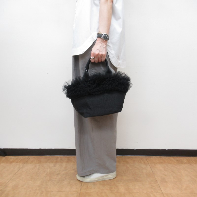 MID GIRL APPLIY 撥水ナイロンチュールトート / BK#10